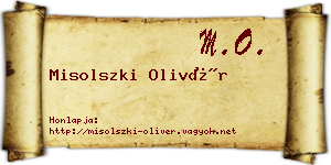 Misolszki Olivér névjegykártya