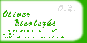 oliver misolszki business card